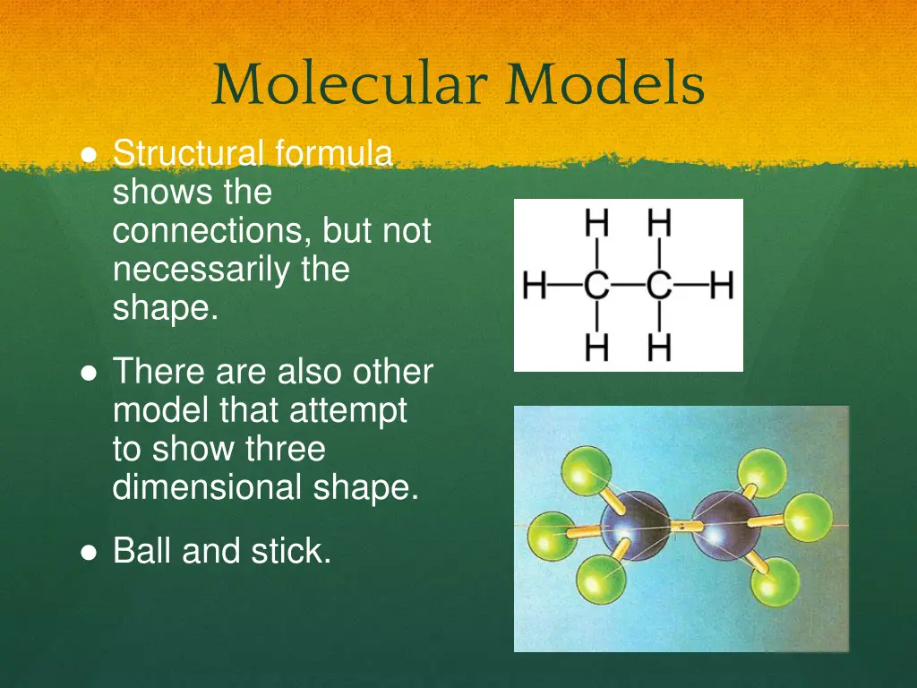 molecular models structural formula shows