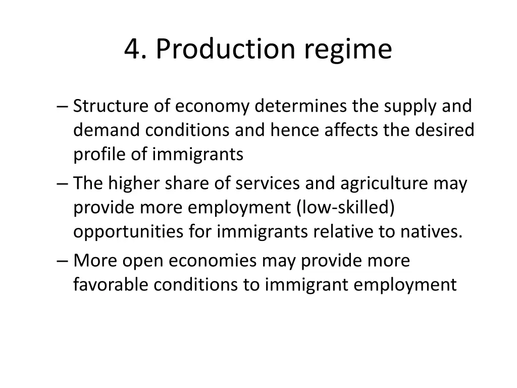 4 production regime