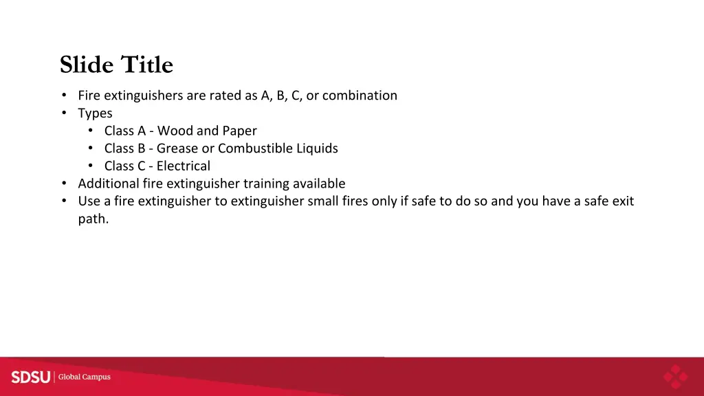 slide title fire extinguishers are rated 1