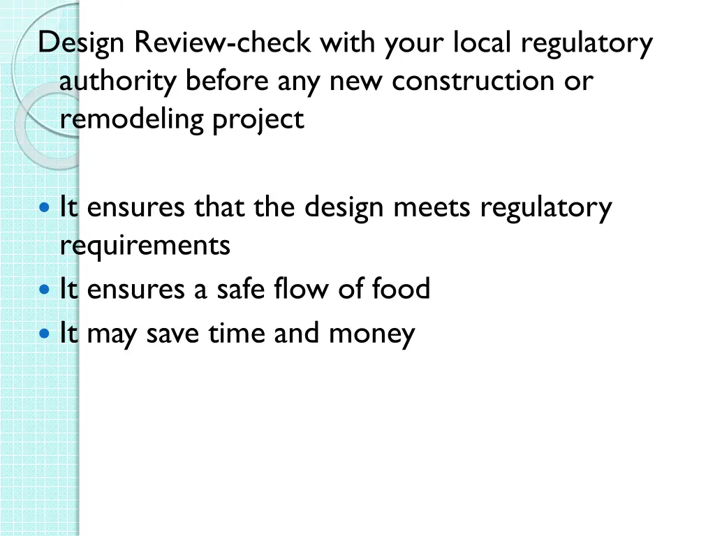 design review check with your local regulatory