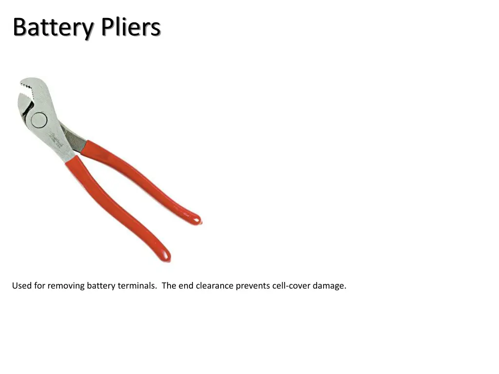 battery pliers