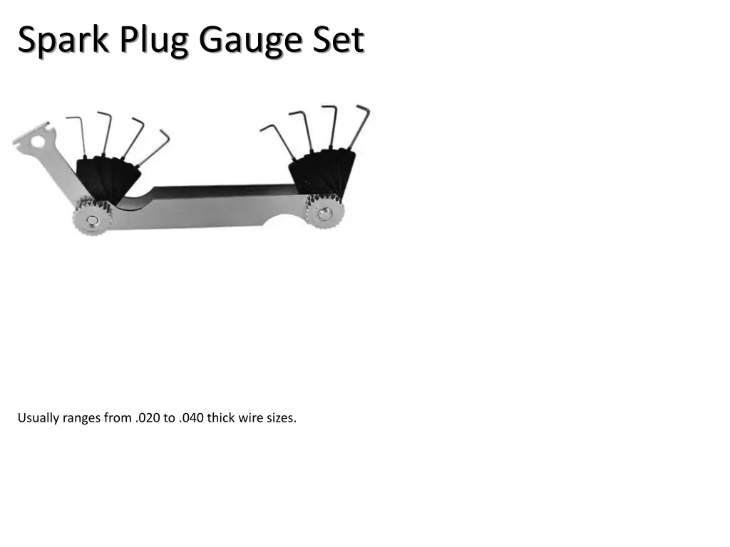 spark plug gauge set