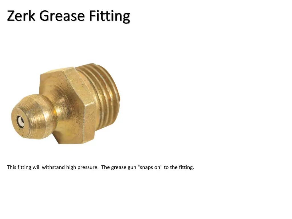 zerk grease fitting