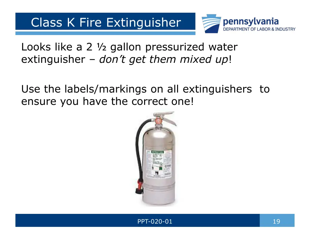 class k fire extinguisher