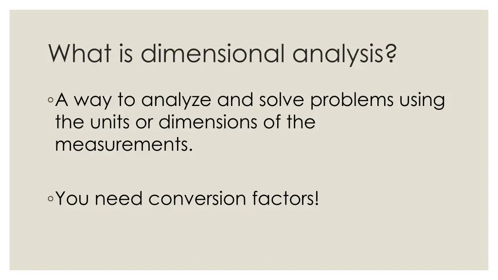 what is dimensional analysis