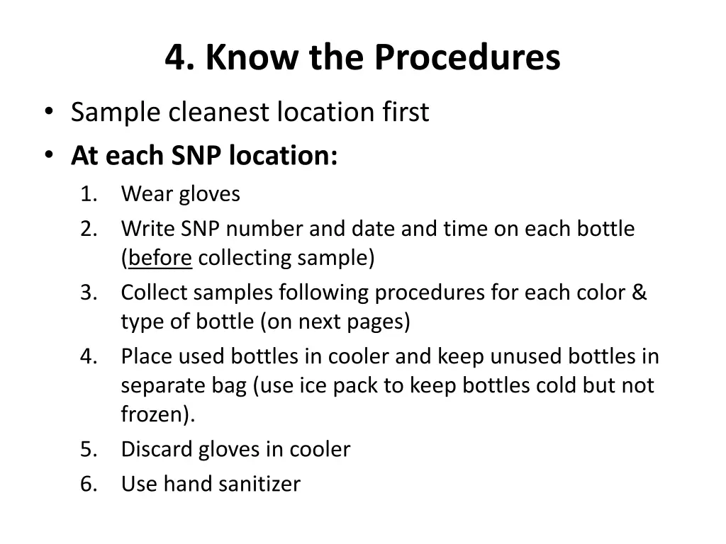 4 know the procedures 1