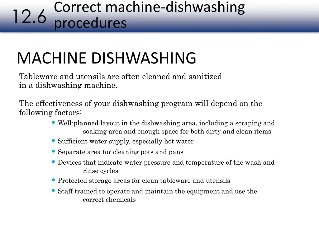 correct machine dishwashing procedures 1