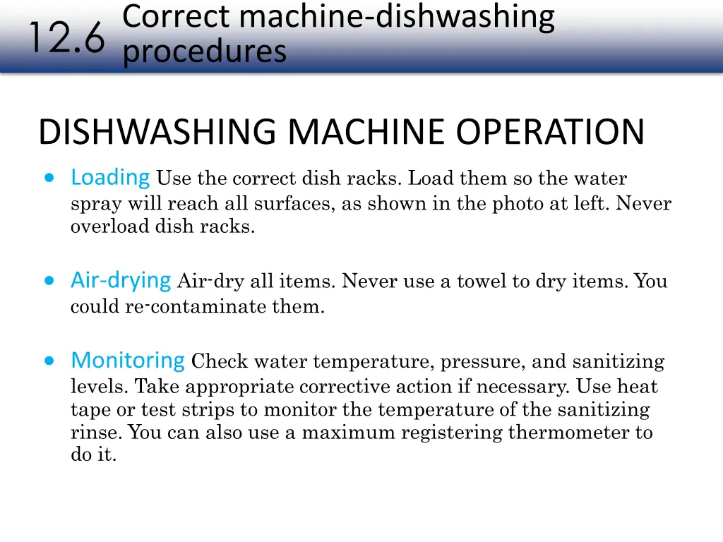 correct machine dishwashing procedures 5