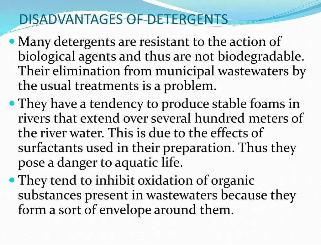 disadvantages of detergents