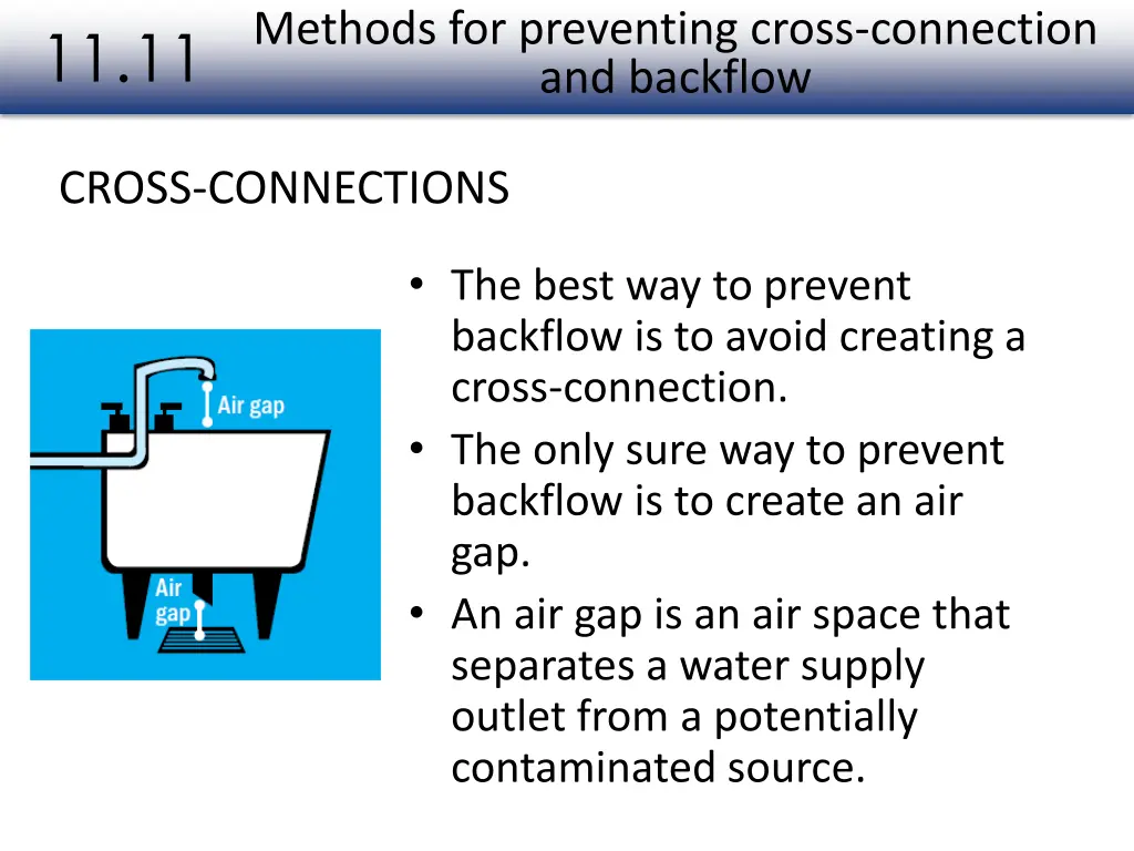 methods for preventing cross connection 1