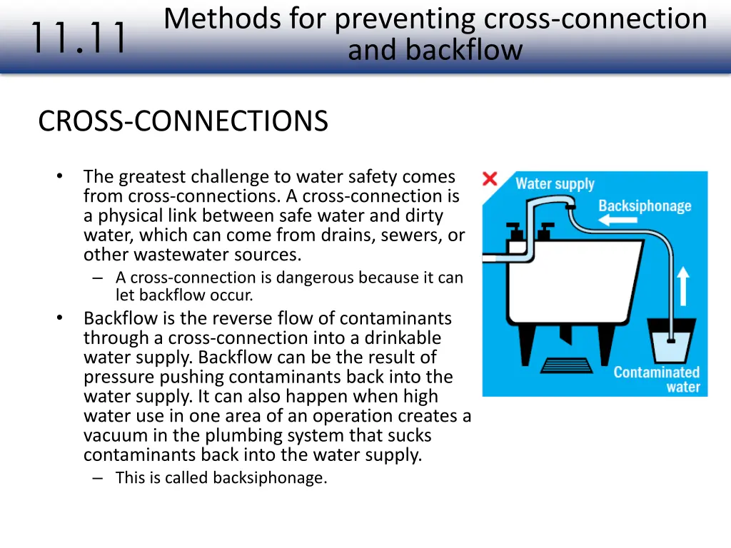 methods for preventing cross connection