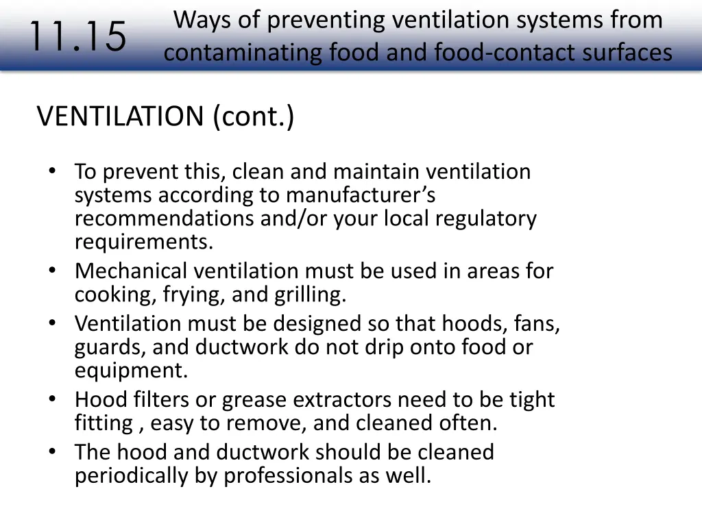 ways of preventing ventilation systems from 1