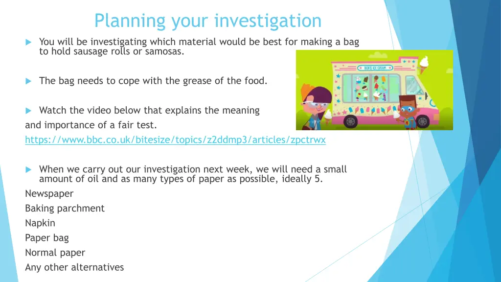 planning your investigation