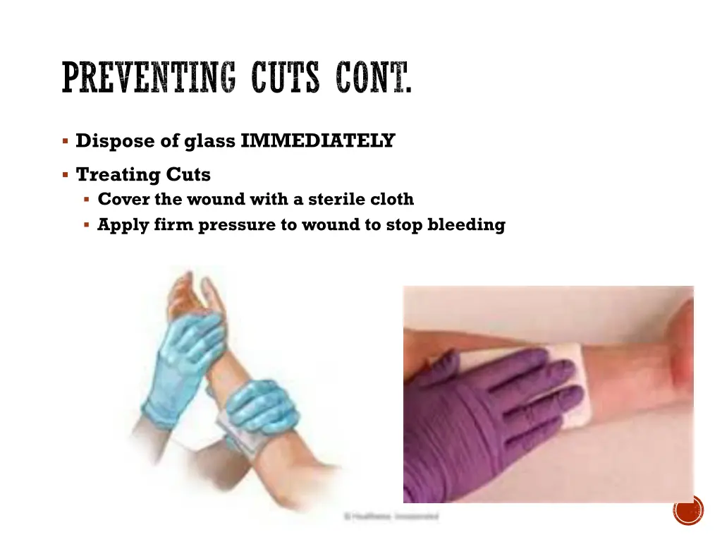 preventing cuts cont