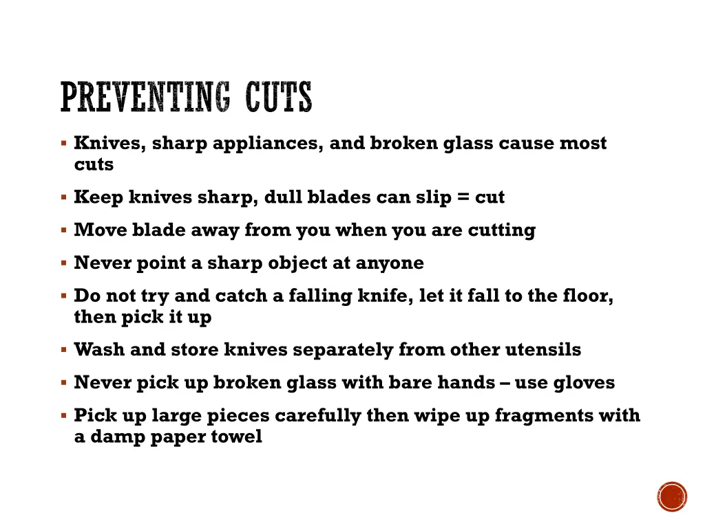 preventing cuts