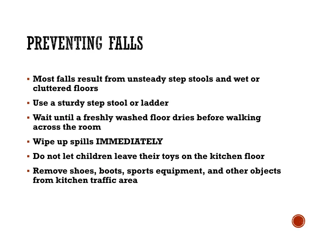 preventing falls