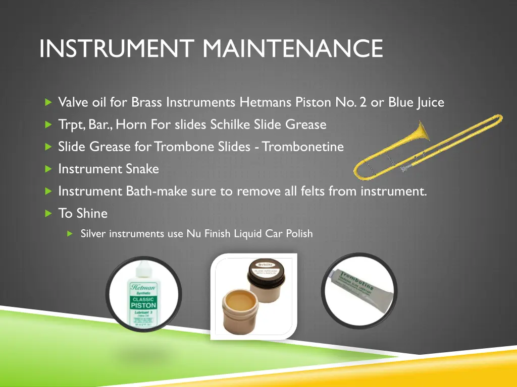 instrument maintenance