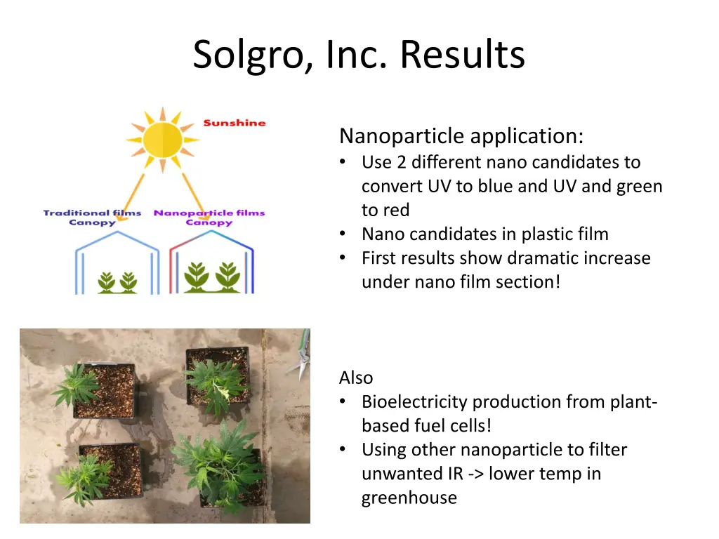 solgro inc results