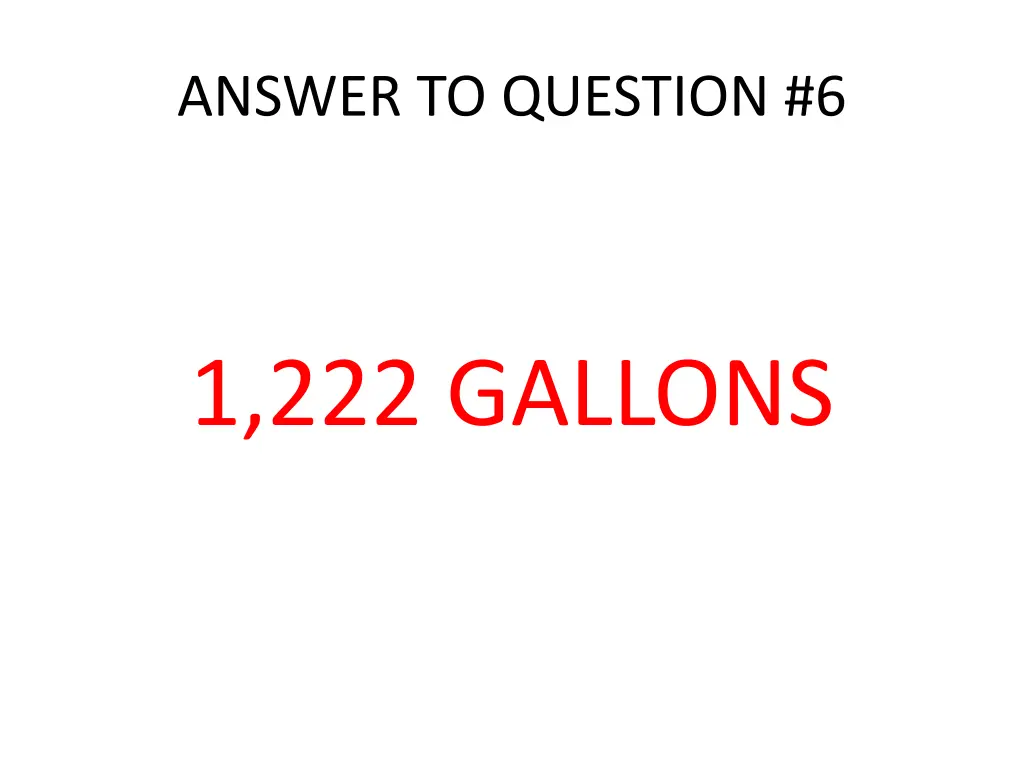 answer to question 6