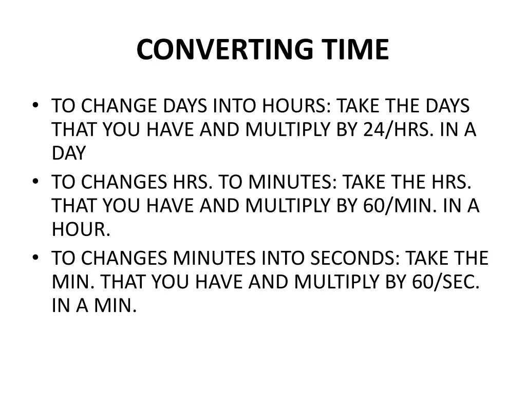 converting time 1