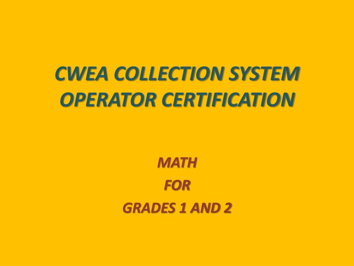 cwea collection system operator certification