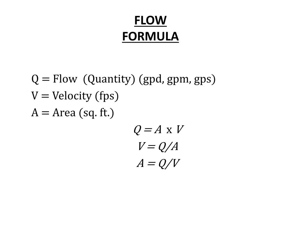 flow formula