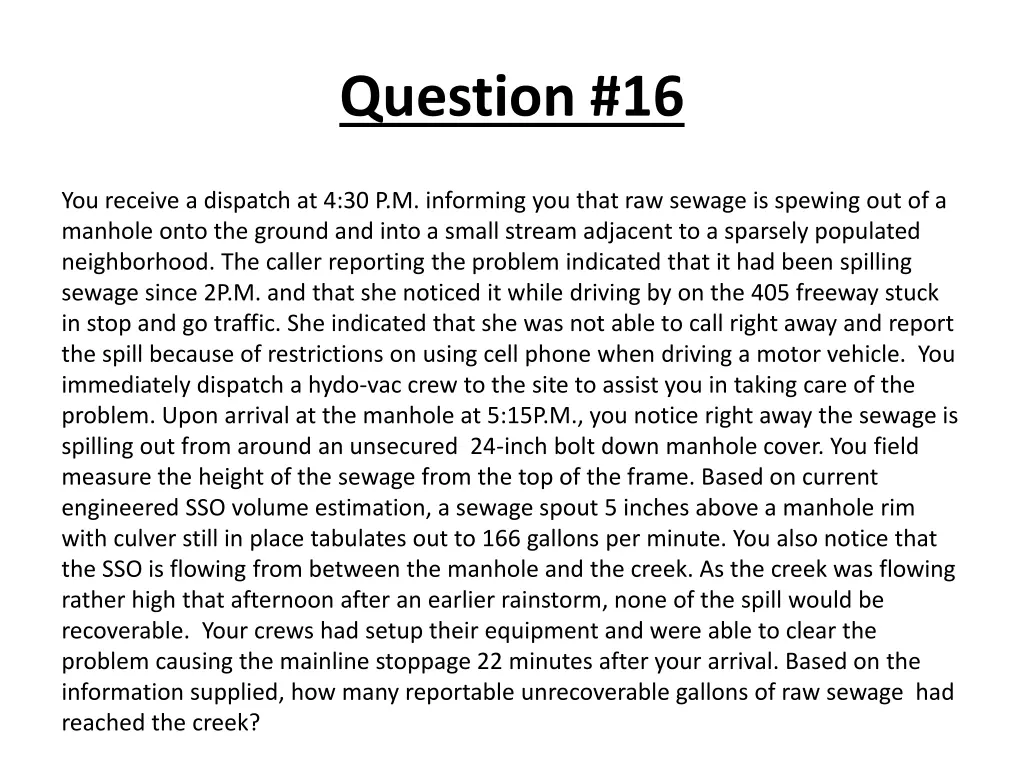 question 16