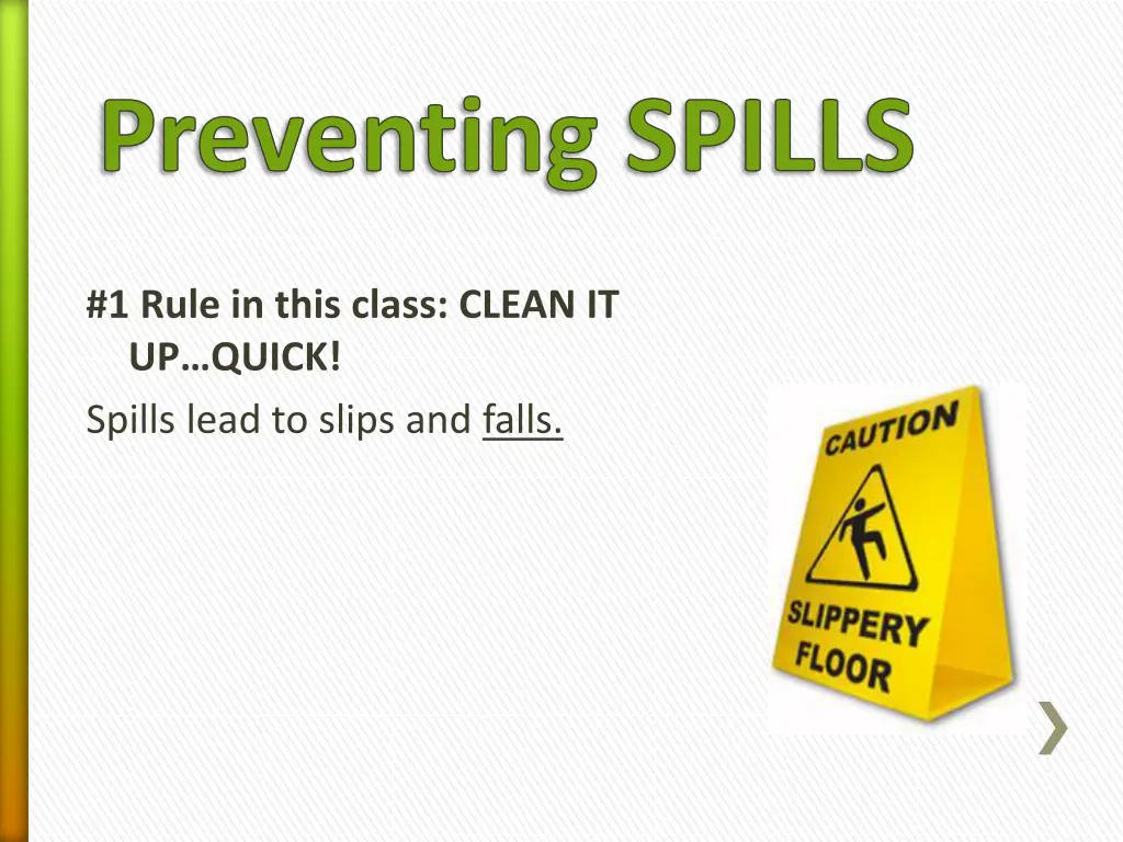 preventing spills