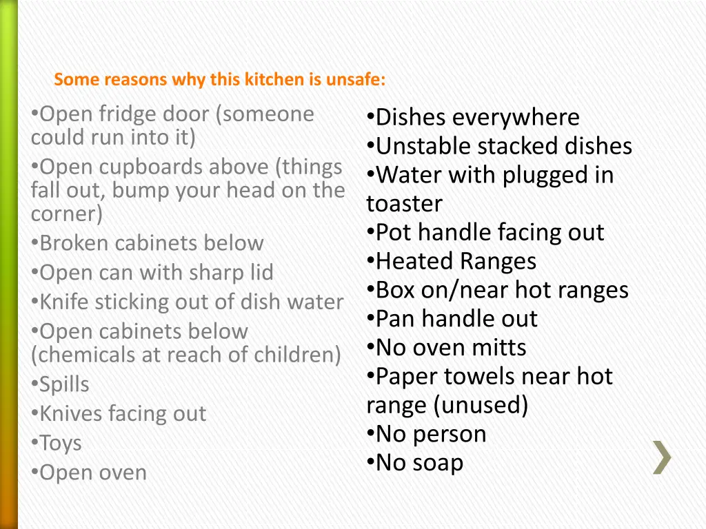 some reasons why this kitchen is unsafe open