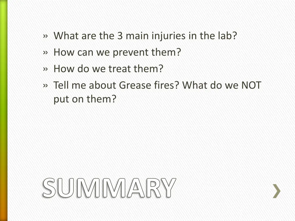 what are the 3 main injuries