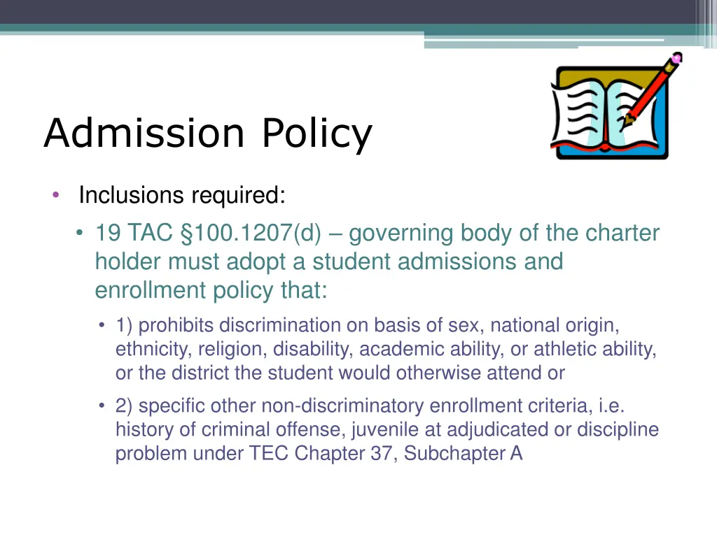 admission policy