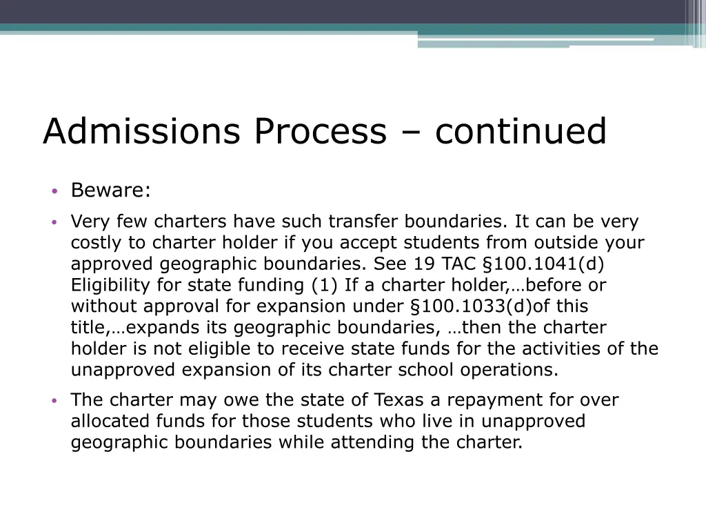 admissions process continued 3