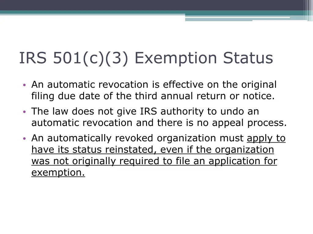 irs 501 c 3 exemption status