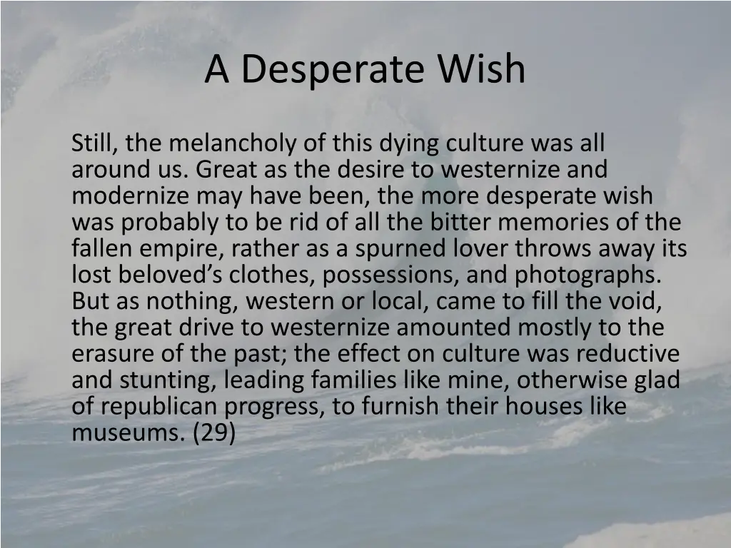 a desperate wish