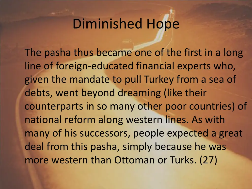 diminished hope