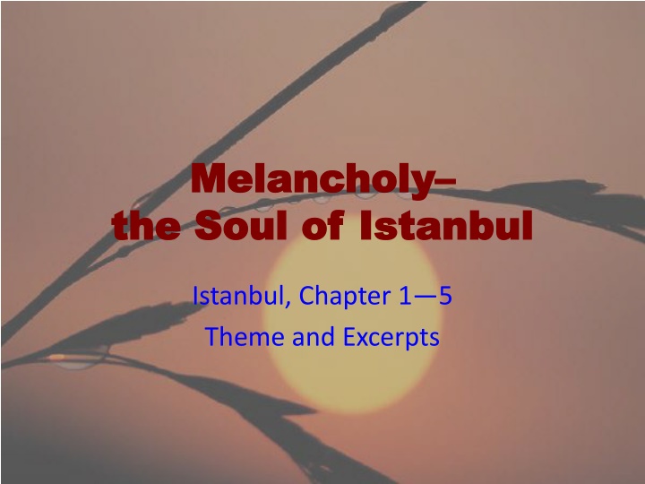 melancholy melancholy the soul of istanbul