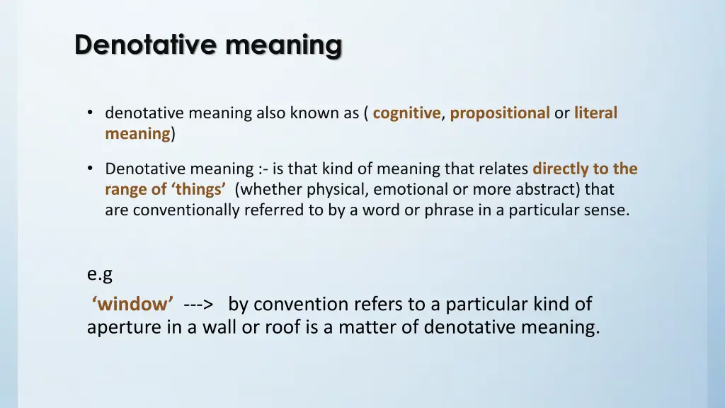 denotative meaning