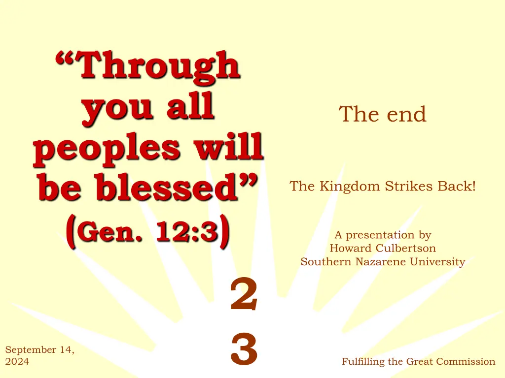 through you all peoples will be blessed gen 12 3 1