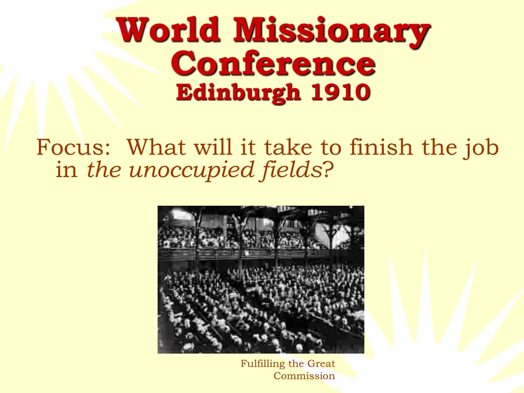 world missionary conference edinburgh 1910