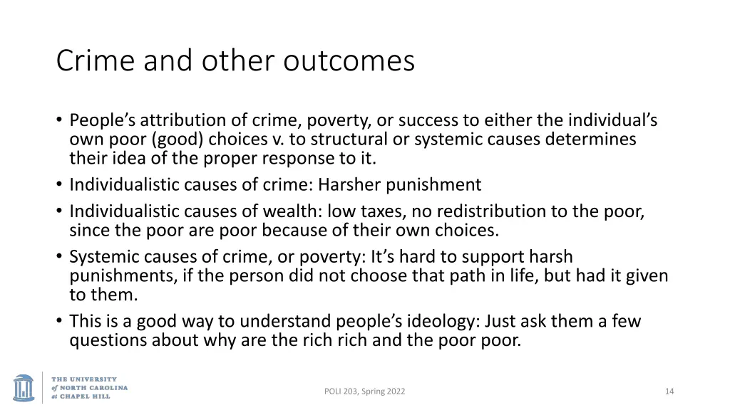 crime and other outcomes