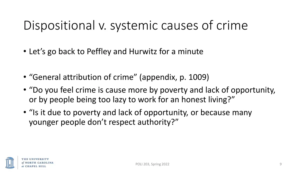 dispositional v systemic causes of crime