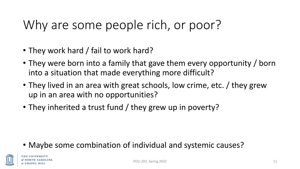 why are some people rich or poor