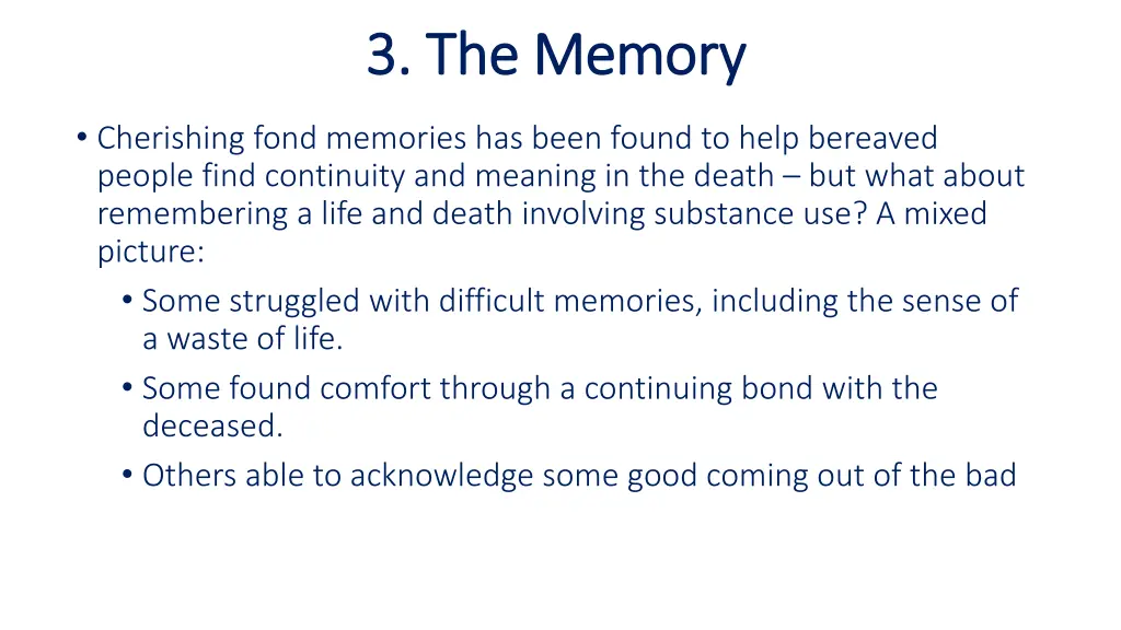 3 the memory 3 the memory