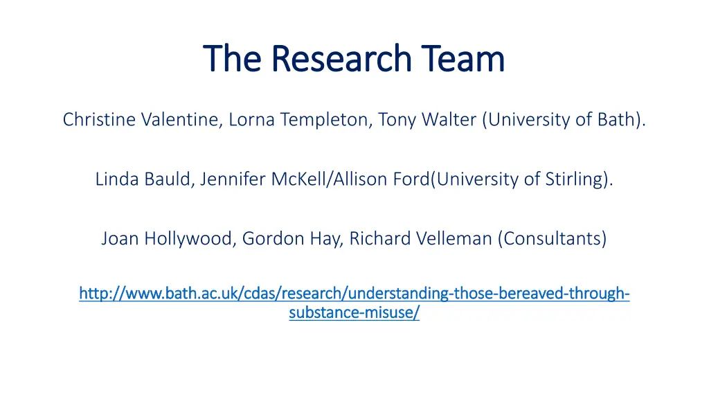 the research team the research team