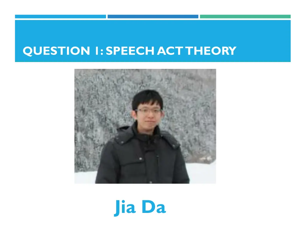 question 1 speech act theory