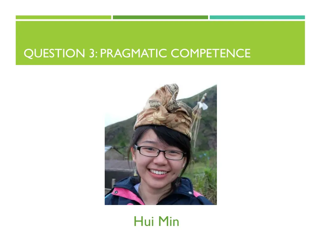 question 3 pragmatic competence