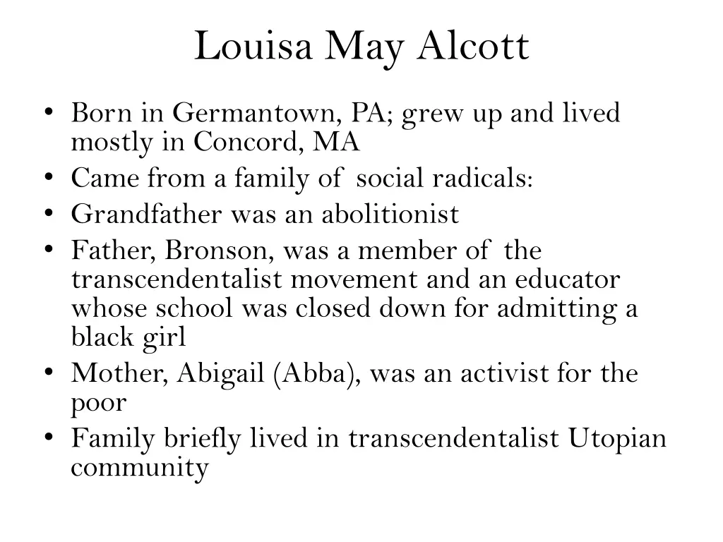 louisa may alcott