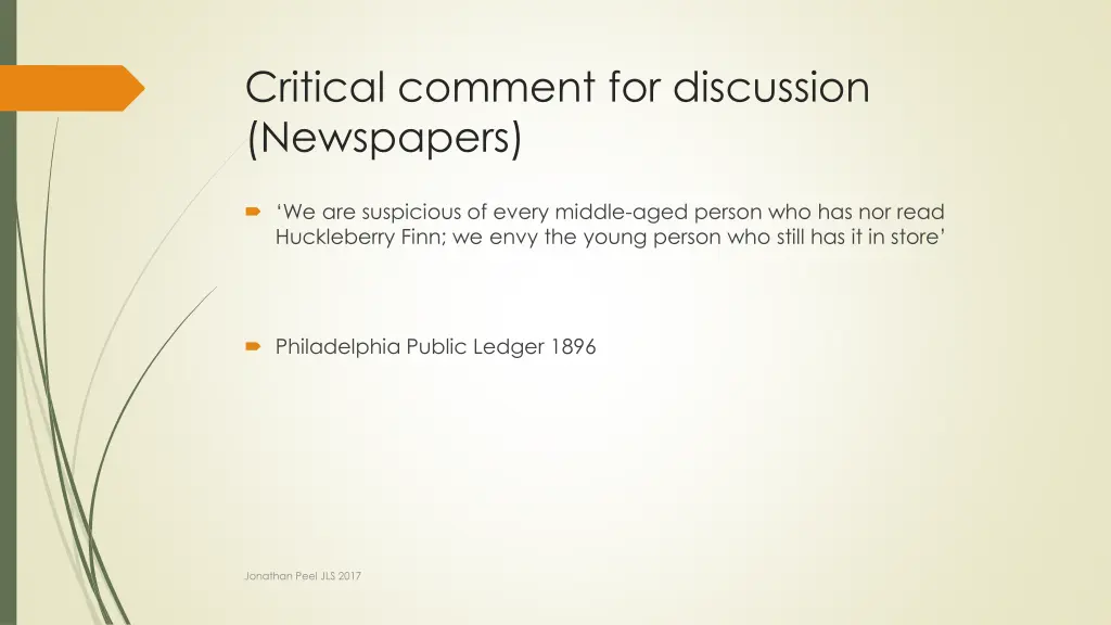 critical comment for discussion newspapers