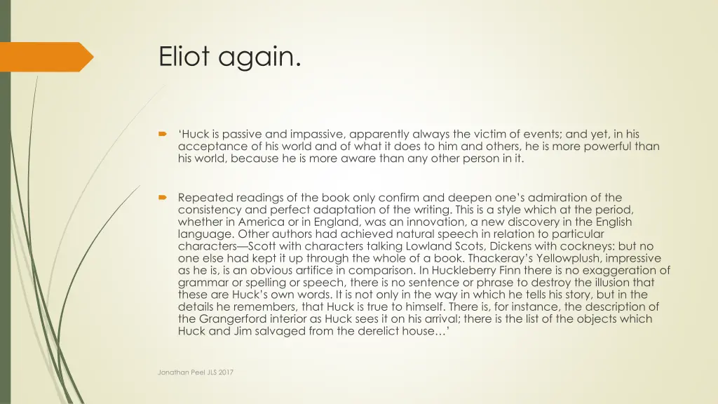 eliot again