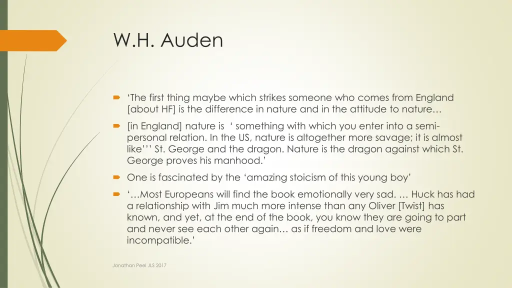 w h auden